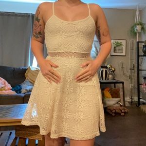 Ivory Rue21 embroidered dress